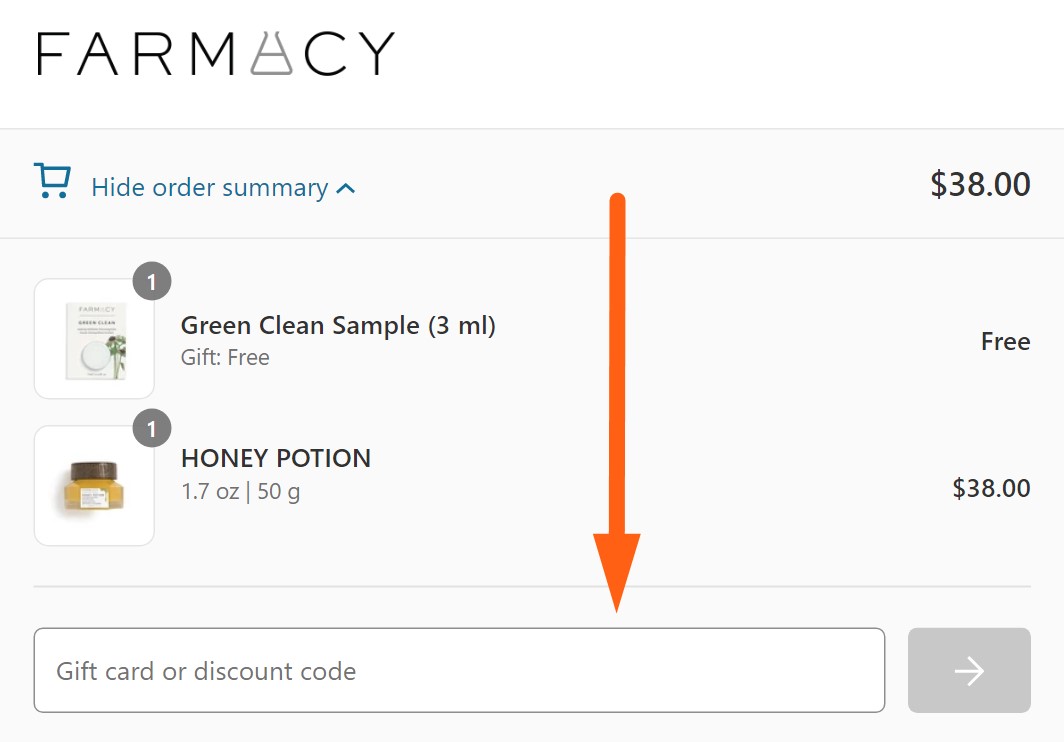 farmacy beauty coupon code input