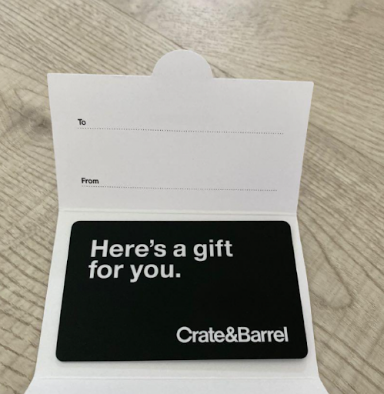 Crate And Barrel Gift Card
