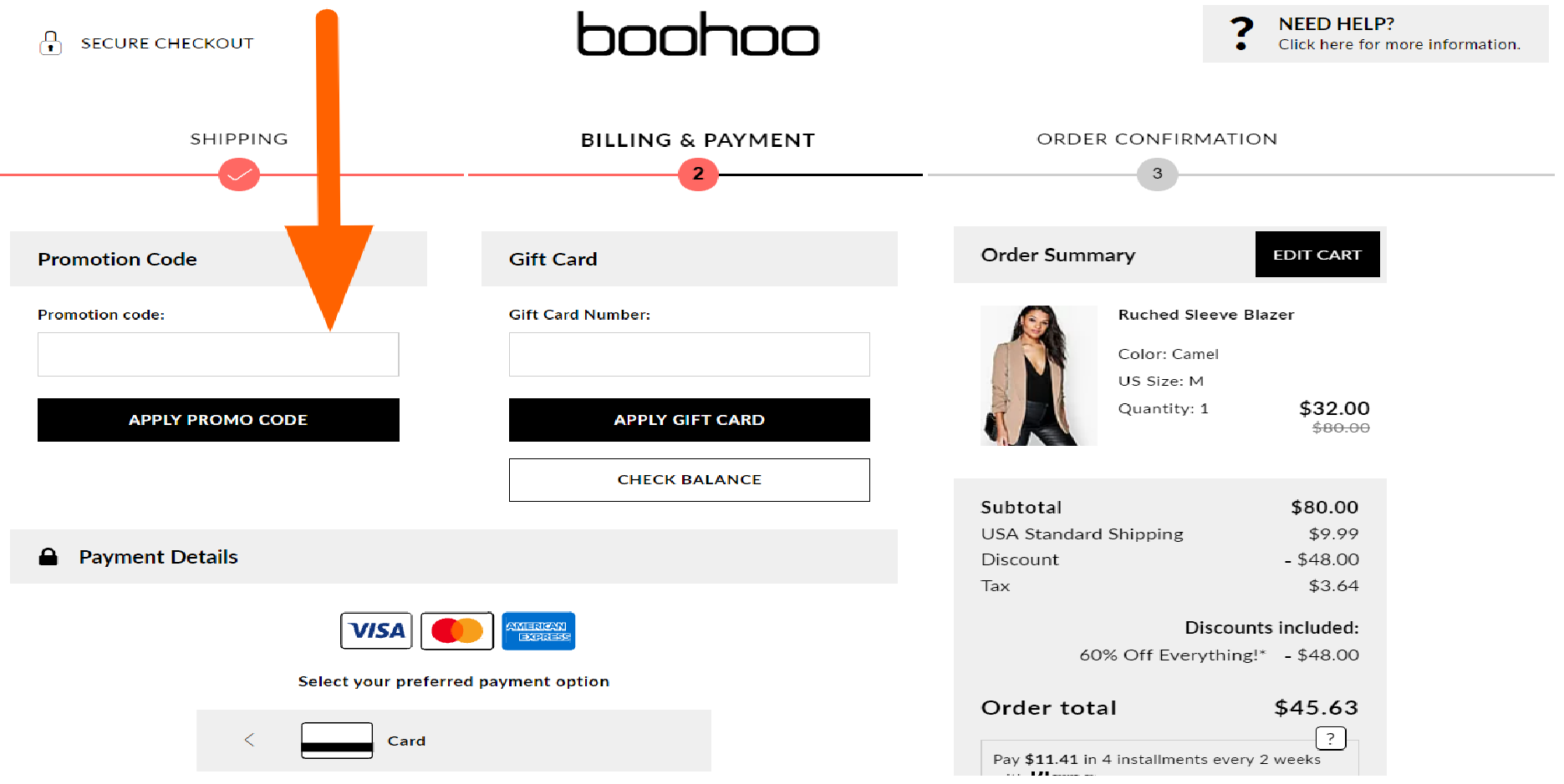 boohoo coupon code