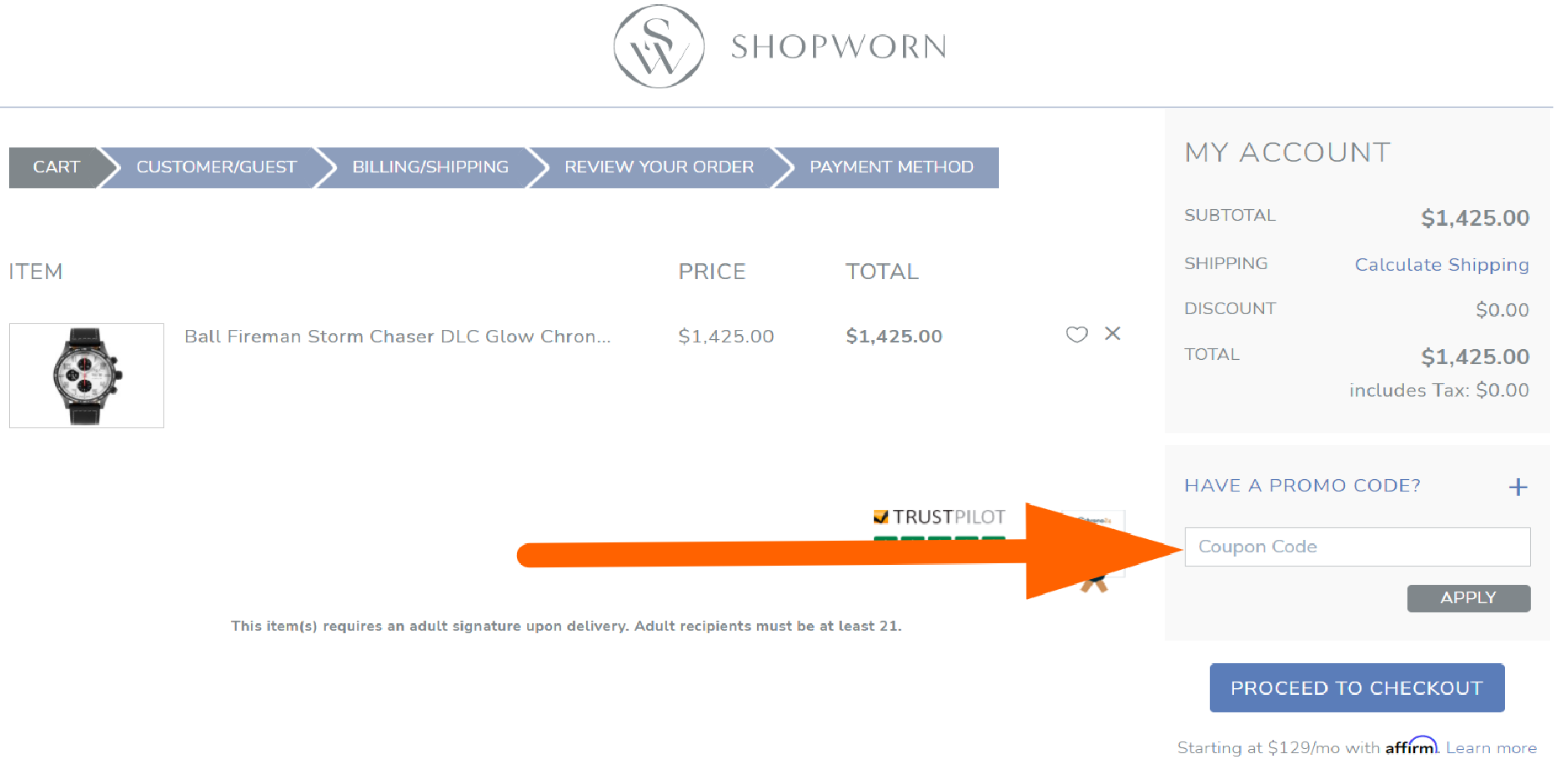 shopworn coupon code