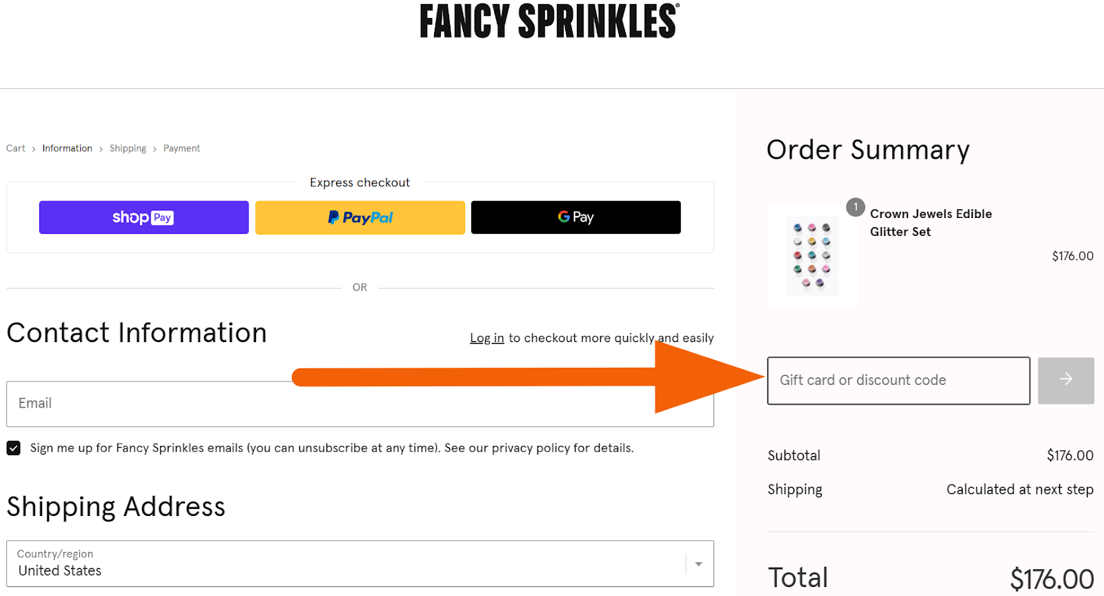 fancy sprinkles coupon code