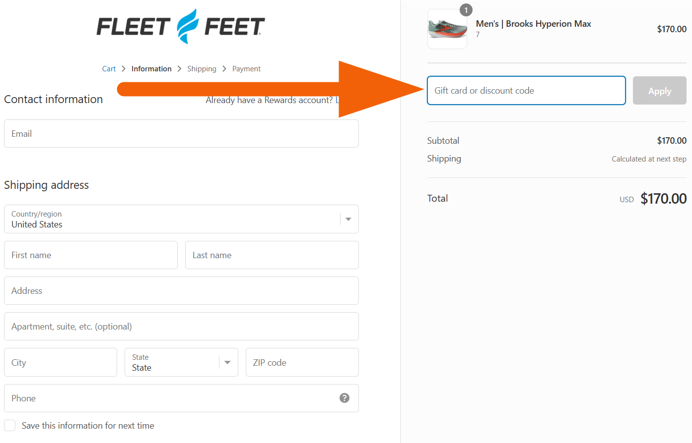 fleet feet coupon code